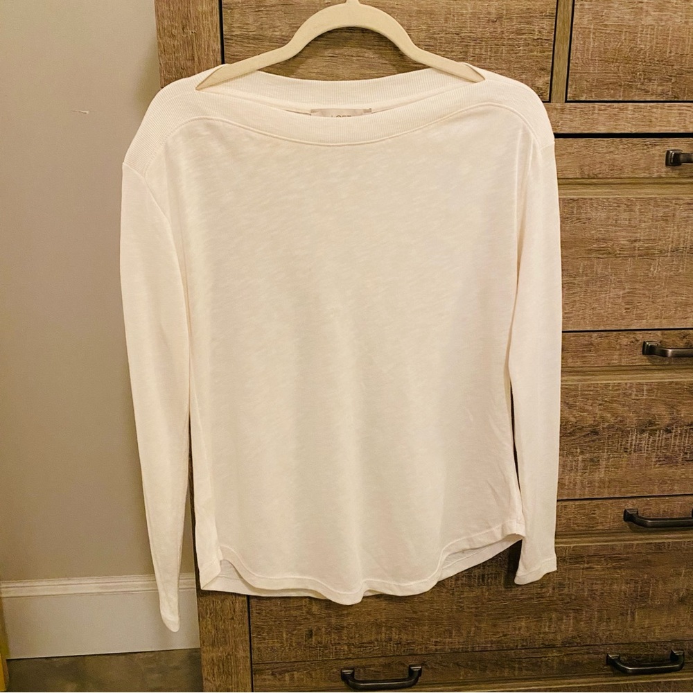 Scoop neck, lightweight sweater by LOFT. Size S.